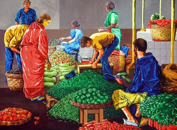 Vegetable market illustration